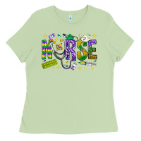 Matcha Mardi Gras nurse Ladies Tee - BundleAndBundleShop