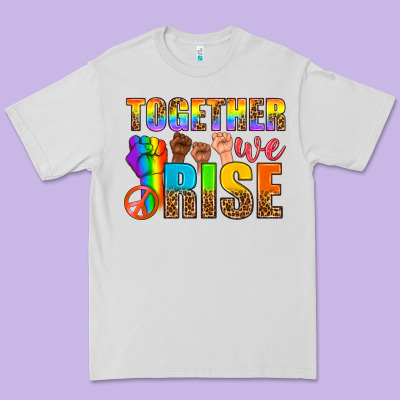 Western Lgbtq+ Together We Rise Premium Tee Designed By Bundleandbundleshop