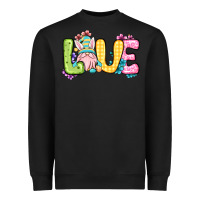 Black Easter Day Love Easter gnome Heavyweight Sweatshirt - OliviaCreatesArt