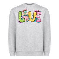 Heather Grey Easter Day Love Easter gnome Heavyweight Sweatshirt - OliviaCreatesArt