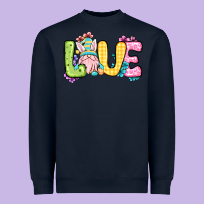 Easter Day Love Easter Gnome Heavyweight Sweatshirt Designed By Oliviacreatesart