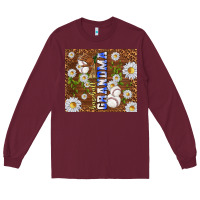 Burgundy baseball grandma Long Sleeve Tee - TumblerDesignByShophia