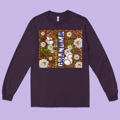 Baseball Grandma Long Sleeve Tee Designed By Tumblerdesignbyshophia