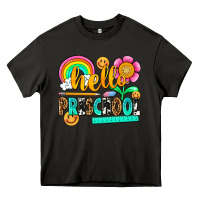 Asphalt hello preschool Heavy Core Tee - NancyCooperArtShop