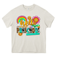 Cream hello preschool Heavy Core Tee - NancyCooperArtShop