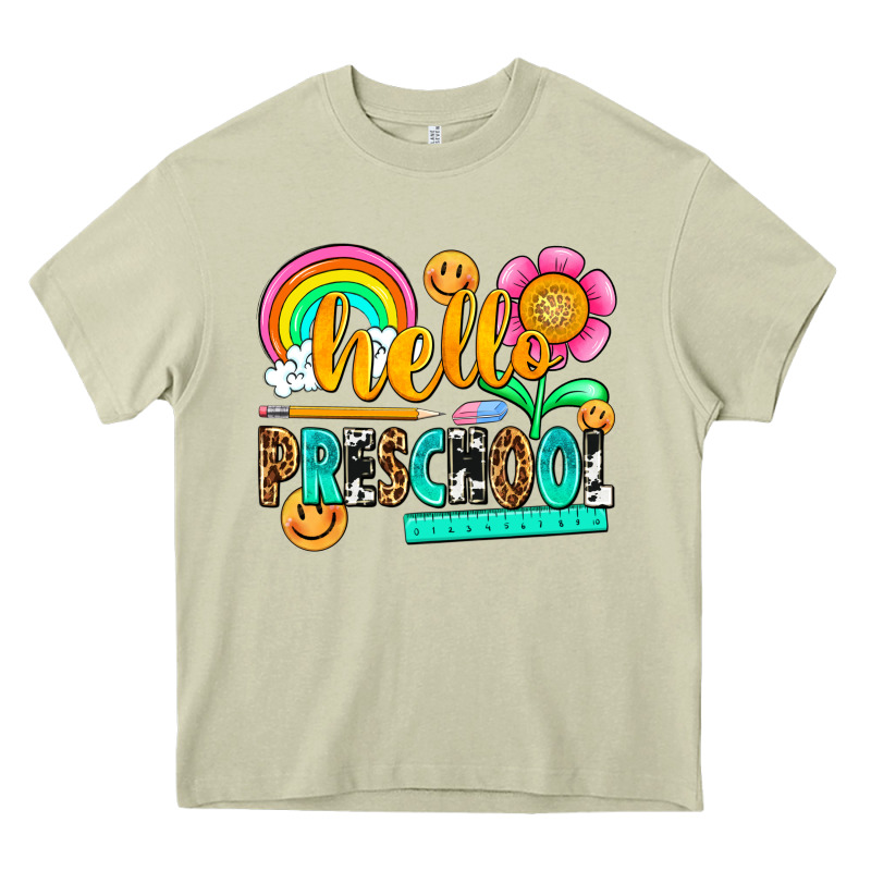 Hello Preschool Heavy Core Tee by NancyCooperArtShop | Teevron