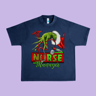 Grinch Hand Nurse Manager Urban Heavy Tee Designed By Nancycooperartshop