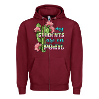 Burgundy my students are on point Zipper Hoodie - BundleAndBundleShop