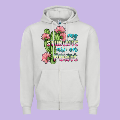 My Students Are On Point Zipper Hoodie Designed By Bundleandbundleshop
