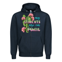 Navy my students are on point Zipper Hoodie - BundleAndBundleShop