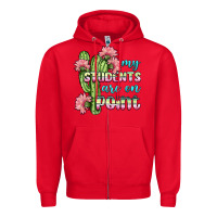 Red my students are on point Zipper Hoodie - BundleAndBundleShop