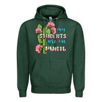 Sports Green my students are on point Zipper Hoodie - BundleAndBundleShop