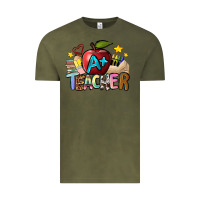 Vintage Olive a teacher Vintage Tee - NancyCooperArtShop
