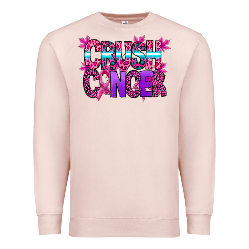 Crush Cancer Premium Sweatshirt by SublimationCraftShop | Teevron