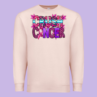 Crush Cancer Premium Sweatshirt Designed By Sublimationcraftshop