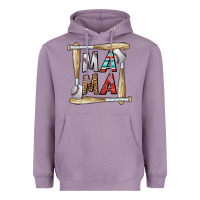 Lavender baseball mama Heavyweight Hoodie - CowhideDigitalArt