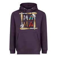 Plum baseball mama Heavyweight Hoodie - CowhideDigitalArt