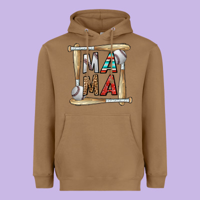 Baseball Mama Heavyweight Hoodie Designed By Cowhidedigitalart