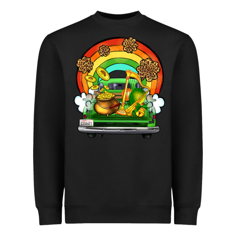 St. Patrick's Day Truck Heavyweight Sweatshirt by OliviaCreatesArt | Teevron