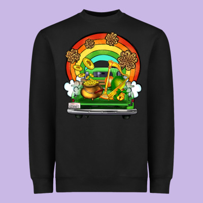 St. Patrick's Day Truck Heavyweight Sweatshirt Designed By Oliviacreatesart
