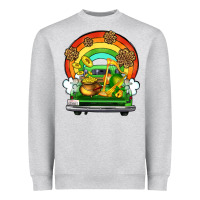 Heather Grey St. Patrick's Day truck Heavyweight Sweatshirt - OliviaCreatesArt