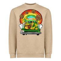 Mushroom St. Patrick's Day truck Heavyweight Sweatshirt - OliviaCreatesArt