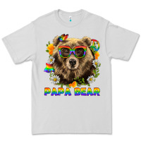 Dove Grey Papa Bear Pride LGBTQ+ Premium Tee - BundleAndBundleShop