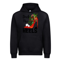 Black deck the heels Christmas Urban Hoodie - BarkalooDesign