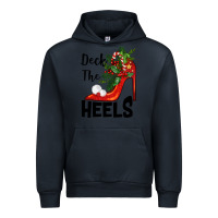 Navy deck the heels Christmas Urban Hoodie - BarkalooDesign