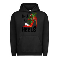 Pigment Black deck the heels Christmas Urban Hoodie - BarkalooDesign