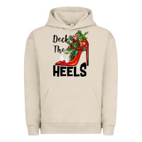 Pigment French Oak deck the heels Christmas Urban Hoodie - BarkalooDesign