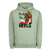 Pigment Oil Green deck the heels Christmas Urban Hoodie - BarkalooDesign