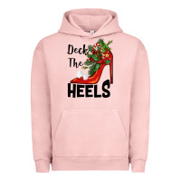 Pigment Salmon deck the heels Christmas Urban Hoodie - BarkalooDesign