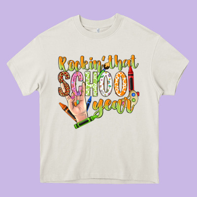 Rockin That School Year Heavy Core Tee Designed By Nancycooperartshop