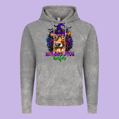 Hocus Pocus Heifer With Cow And Halloween Vintage Hoodie Designed By Texasbilliewilder