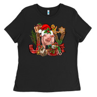 Black joy christmas with pig bbs Ladies Tee - BundleAndBundleShop