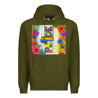 Army Green LGBTQ+ Pride With Flower Tumbler Premium Hoodie - BundleAndBundleShop