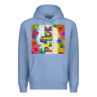 Colony Blue LGBTQ+ Pride With Flower Tumbler Premium Hoodie - BundleAndBundleShop