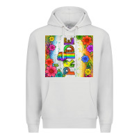 Dove Grey LGBTQ+ Pride With Flower Tumbler Premium Hoodie - BundleAndBundleShop