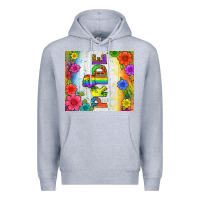 Heather Grey LGBTQ+ Pride With Flower Tumbler Premium Hoodie - BundleAndBundleShop