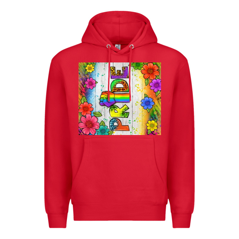 Lgbtq+ Pride With Flower Tumbler Premium Hoodie by BundleAndBundleShop | Teevron