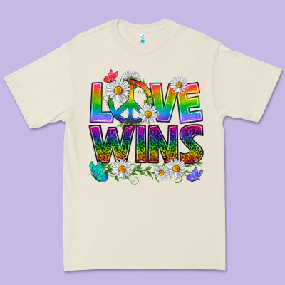 Pride Lgbtq+ Love Wins Premium Tee Designed By Bundleandbundleshop