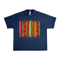 Navy Mexico Serape Brushstroke Urban Heavy Tee - texasbilliewilder