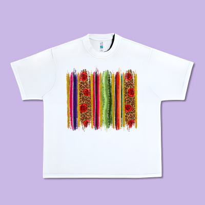 Mexico Serape Brushstroke Urban Heavy Tee Designed By Texasbilliewilder