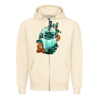 Sandshell Winter Bobba Cup Zipper Hoodie - FaDigitalArtStudio