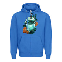 True Royal Winter Bobba Cup Zipper Hoodie - FaDigitalArtStudio