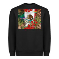 Black Mexico flag Heavyweight Sweatshirt - FaDigitalArtStudio