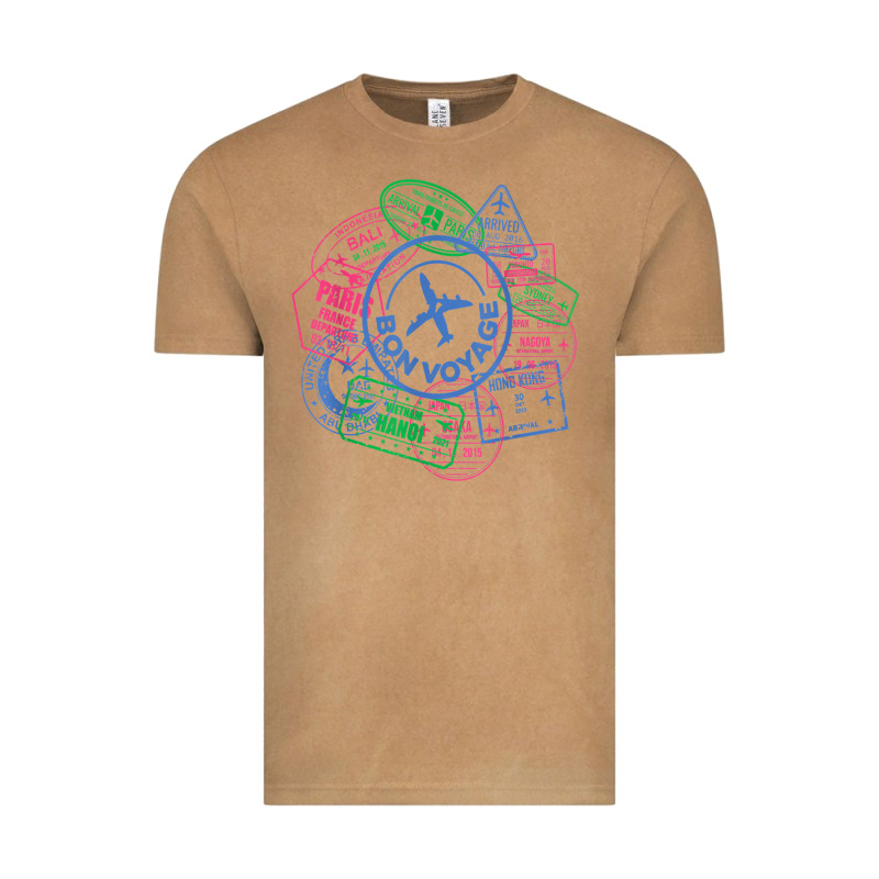 Bon Voyage Travel Stamp T Shirt Vintage Tee by linhVisuals | Teevron