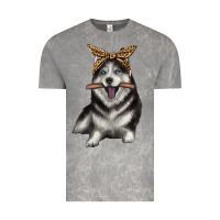 Cloud Rock alaskan husky with bandeau Vintage Tee - texasbilliewilder