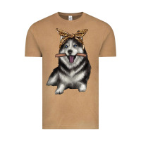 Vintage Camel alaskan husky with bandeau Vintage Tee - texasbilliewilder